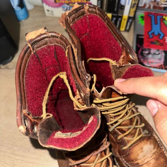 Vintage 60s Red Wing Irish Setter Sport Boots Size 11.5M Red Lining
